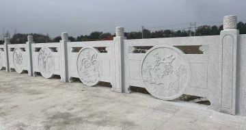 汕头芝麻白河道栏杆 石材栏杆