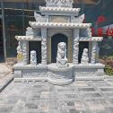 汕头芝麻白中国黑石材套墓 花岗岩墓碑