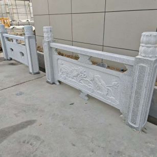 汕头芝麻白河道栏杆 石材栏杆