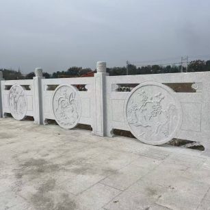 汕头芝麻白河道栏杆 石材栏杆