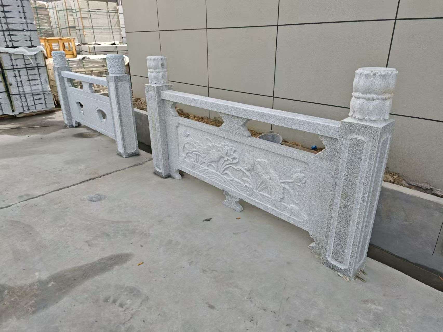 汕头芝麻白河道栏杆 石材栏杆