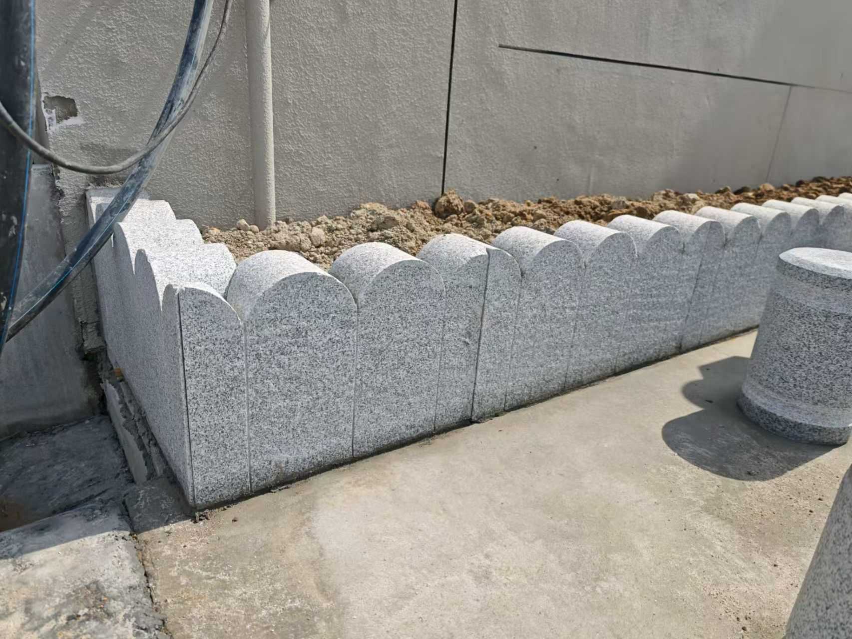 汕头芝麻白花边石  围边石