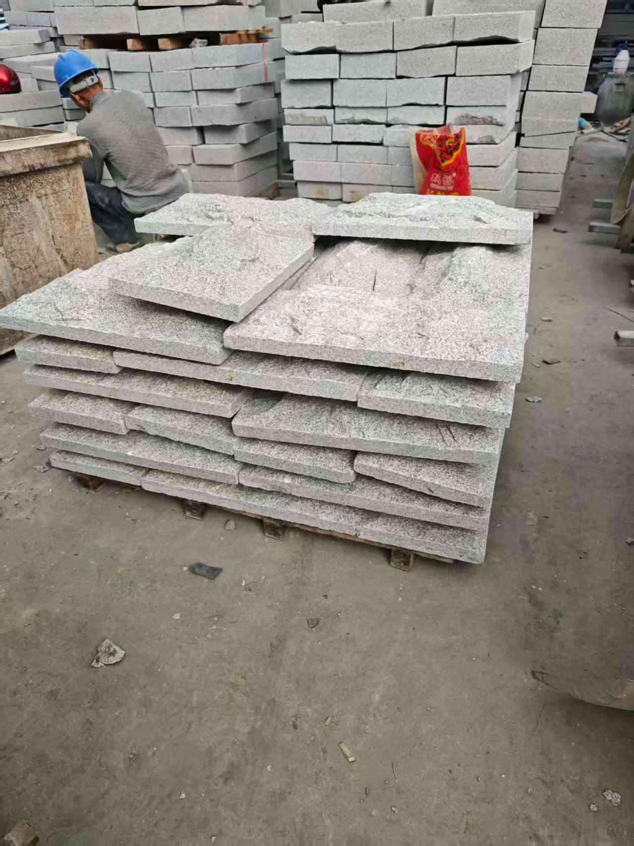 汕头芝麻白蘑菇石，自然面